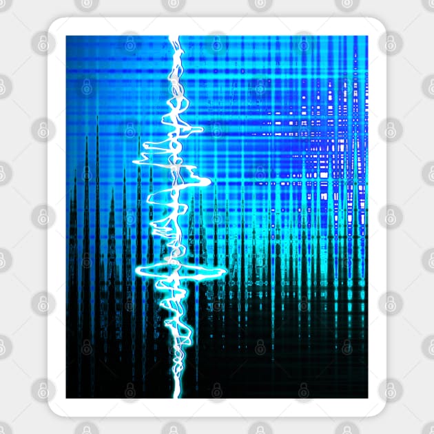 Sound Wave Blue Sticker by Astrablink7